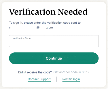 Verifying an ExpressMailGuard account.