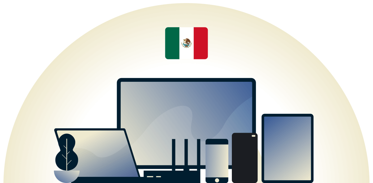 Mexico-VPN schützt eine Vielzahl von Geräten.